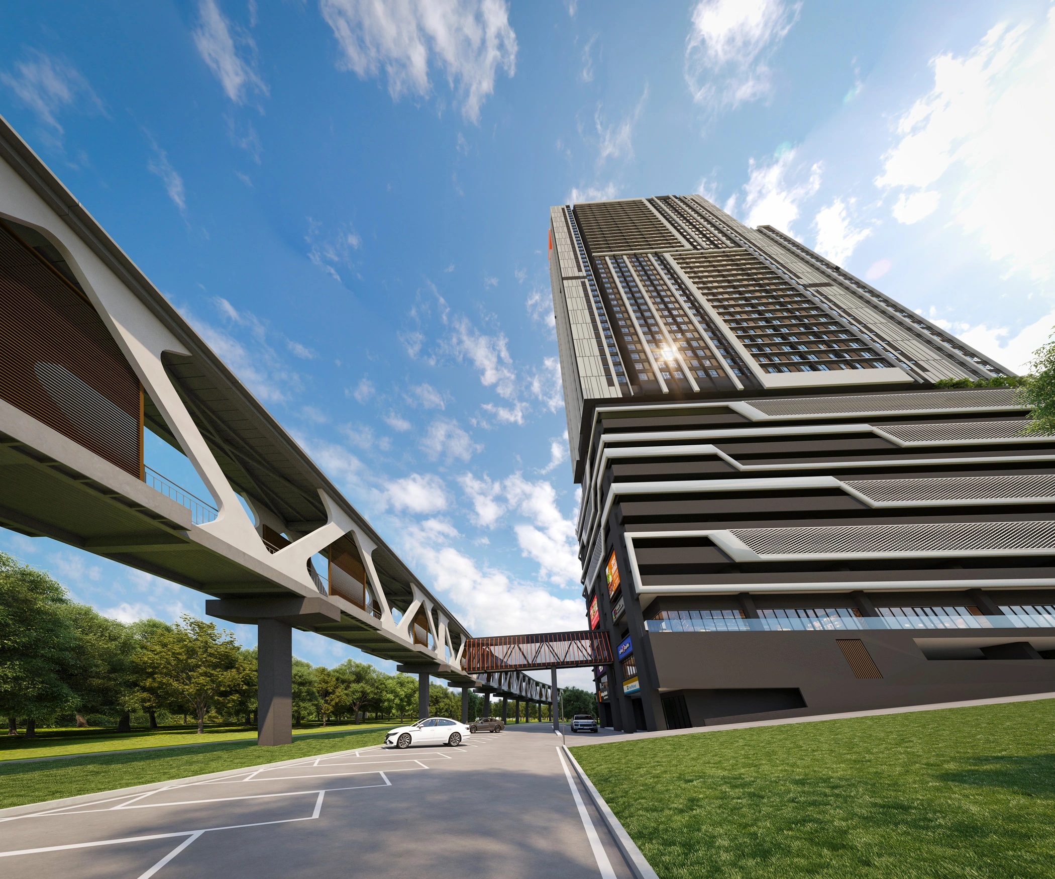 Proposed sheltered pedestrian bridge linking Gen Sphere directly to JB Sentral and CIQ